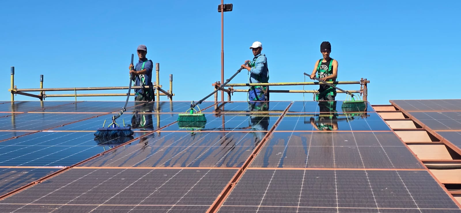 Solar Panel Cleaning Team